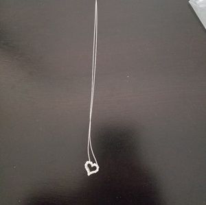 Heart shaped diamond necklace